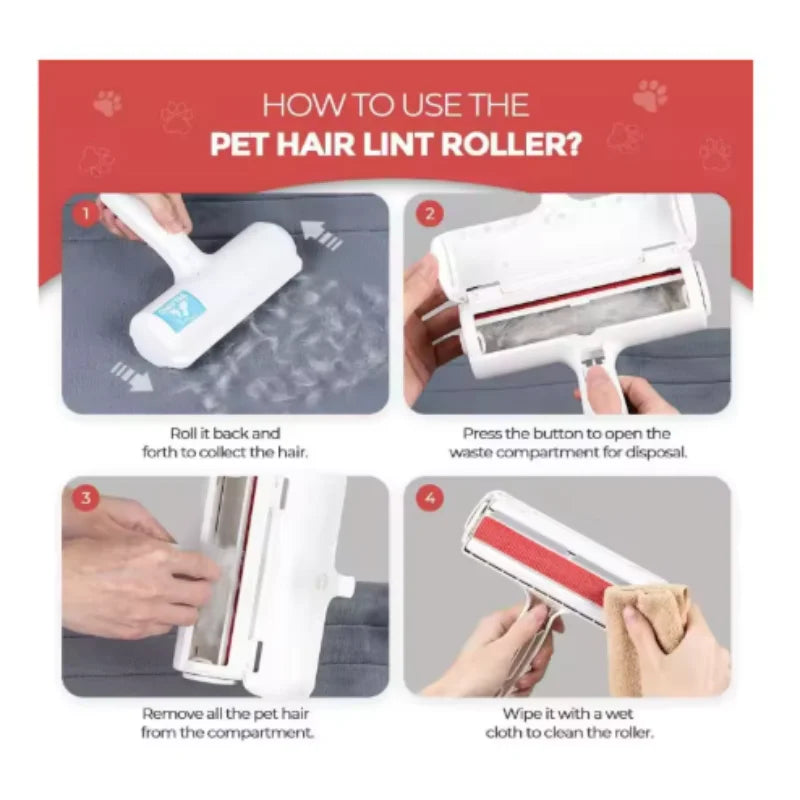 Reusable Lint Roller Pet Hair Remover for Clothes & Furniture