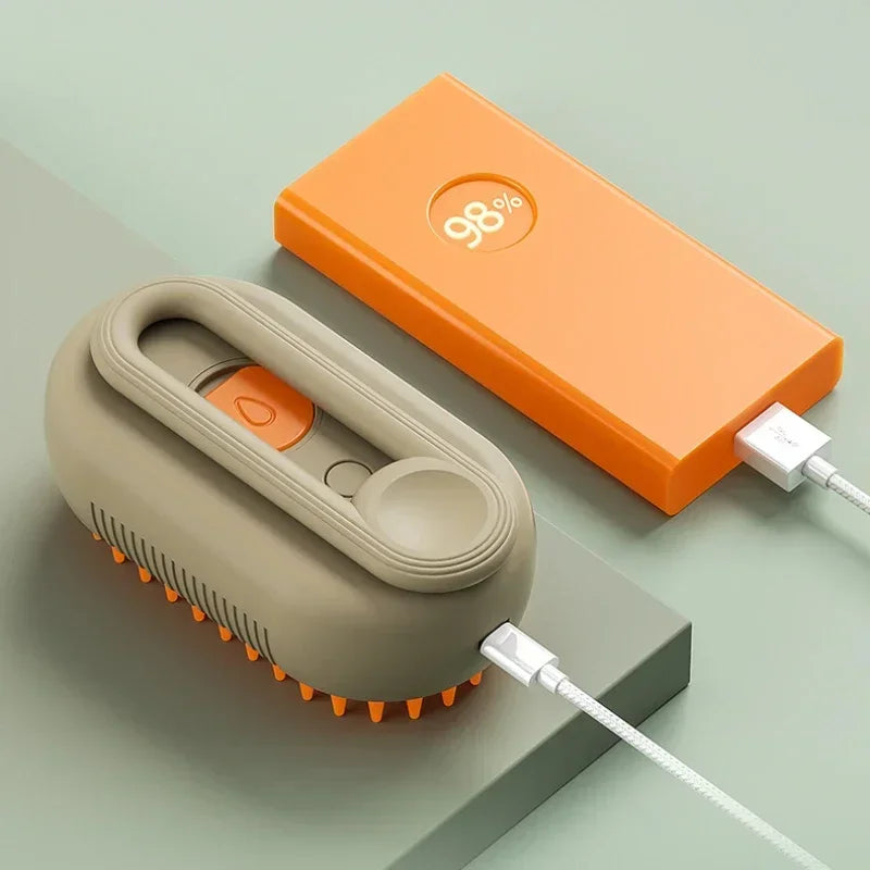 3-in-1 Steam Spray Pet Grooming Massage Brush
