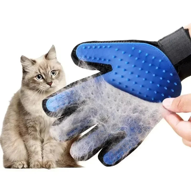 Pet Grooming Hair Removal Gloves for Cats & Dogs
