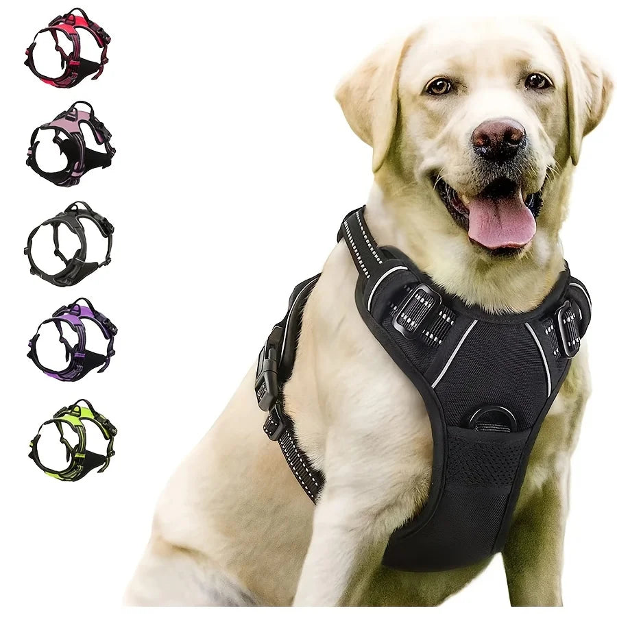 No Pull Reflective Dog Harness with Front Clip Handle