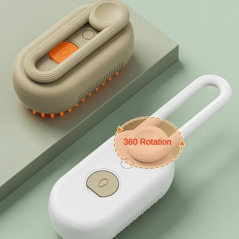 3-in-1 Steam Spray Pet Grooming Massage Brush