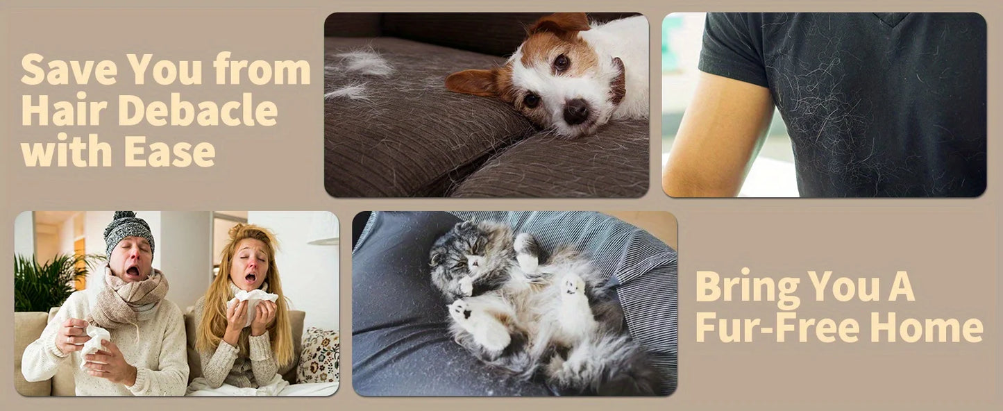 Reusable Pet Hair Remover Roller for Furniture & Clothes