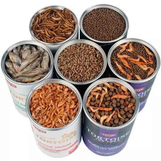 Dried Fish, Shrimp & Mealworm Food for Turtles, Fish & Reptiles