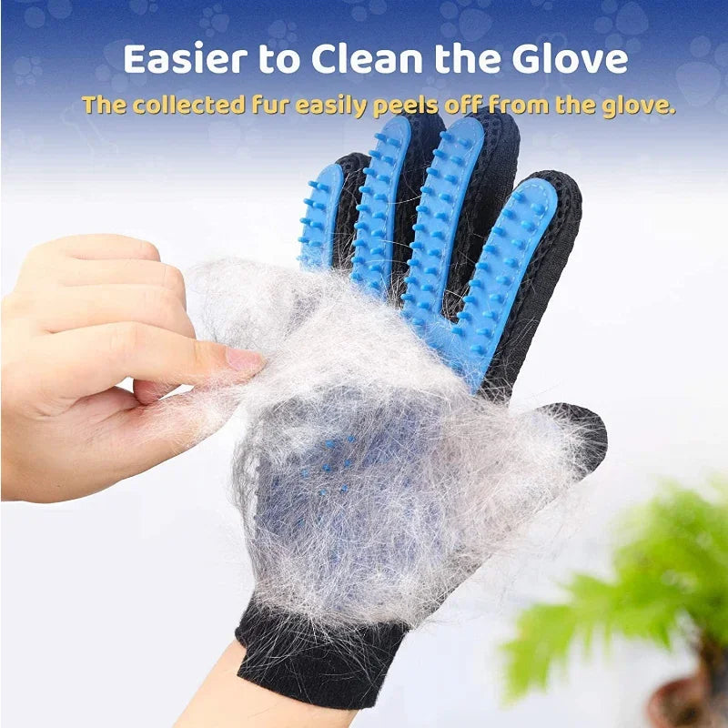 Pet Grooming Hair Removal Gloves for Cats & Dogs