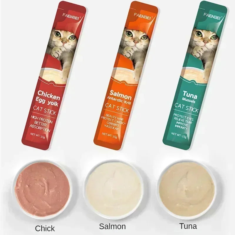 10Pcs Cat Treat Snack Strips