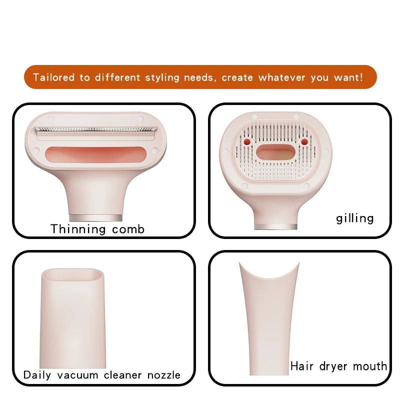 Pet Hair Dryer Brush with Cool Air Grooming Comb
