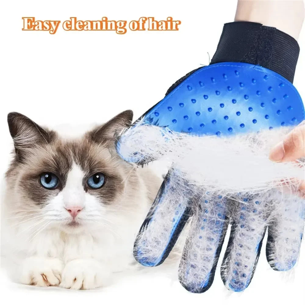 Pet Grooming Hair Removal Gloves for Cats & Dogs