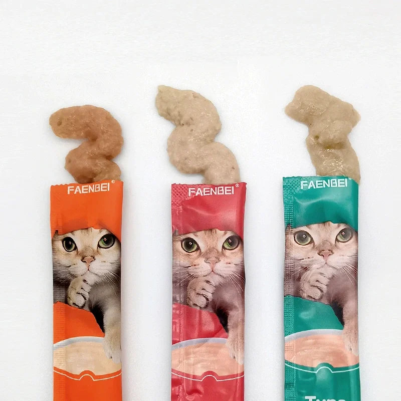 10Pcs Cat Treat Snack Strips