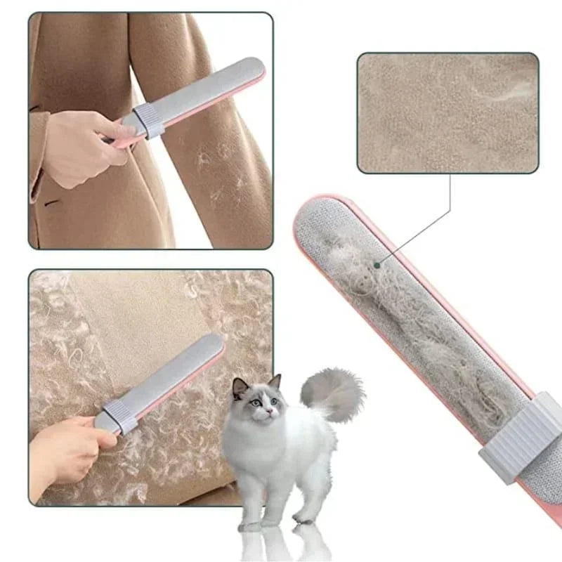 Double-Sided Electrostatic Lint & Pet Hair Remover Brush