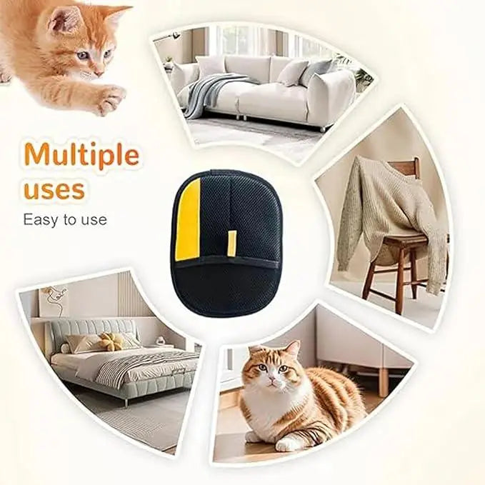 Electrostatic Pet Hair Remover Gloves for Cats & Dogs