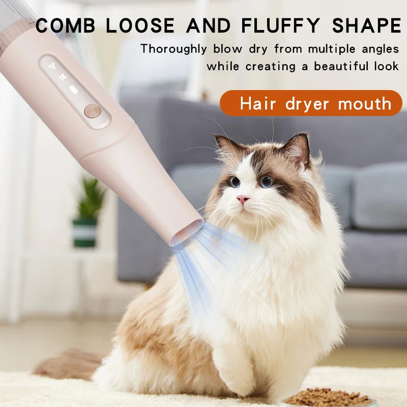 Pet Hair Dryer Brush with Cool Air Grooming Comb