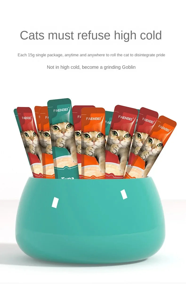 10Pcs Cat Treat Snack Strips