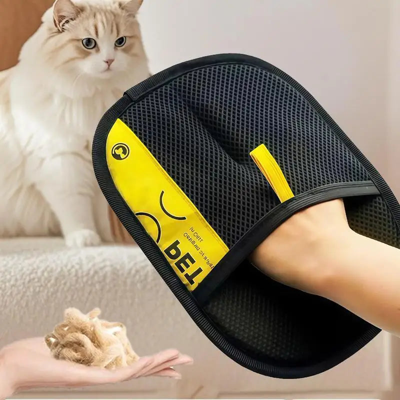 Electrostatic Pet Hair Remover Gloves for Cats & Dogs