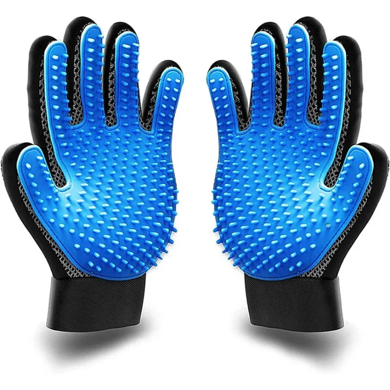 Pet Grooming Hair Removal Gloves for Cats & Dogs