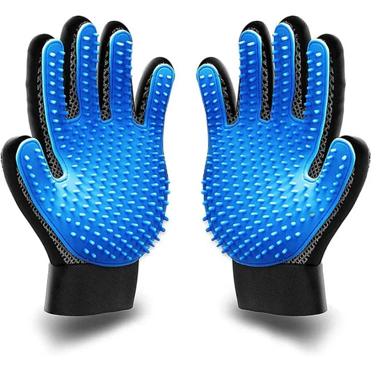 Pet Grooming Hair Removal Gloves for Cats & Dogs