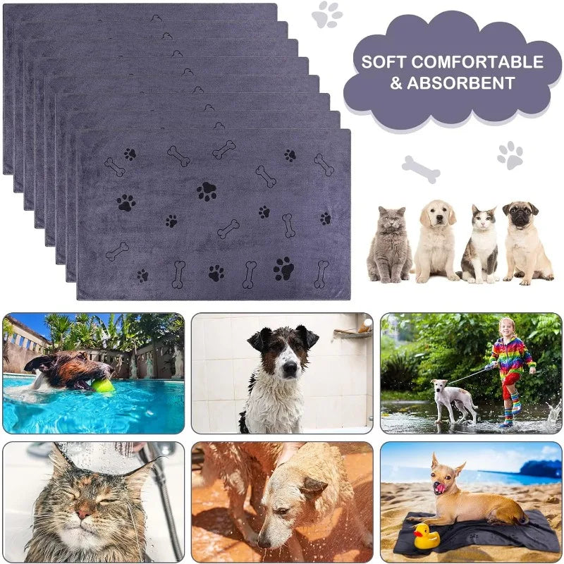 Quick-Drying Microfiber Dog Towel for Pets