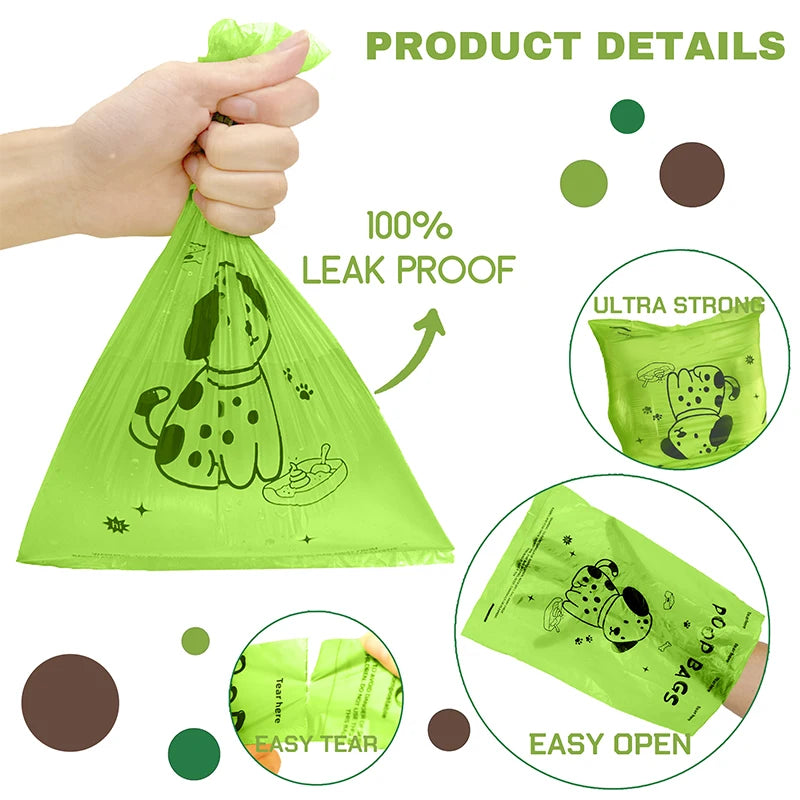 Biodegradable Lavender-Scented Dog Poop Bags with Holder