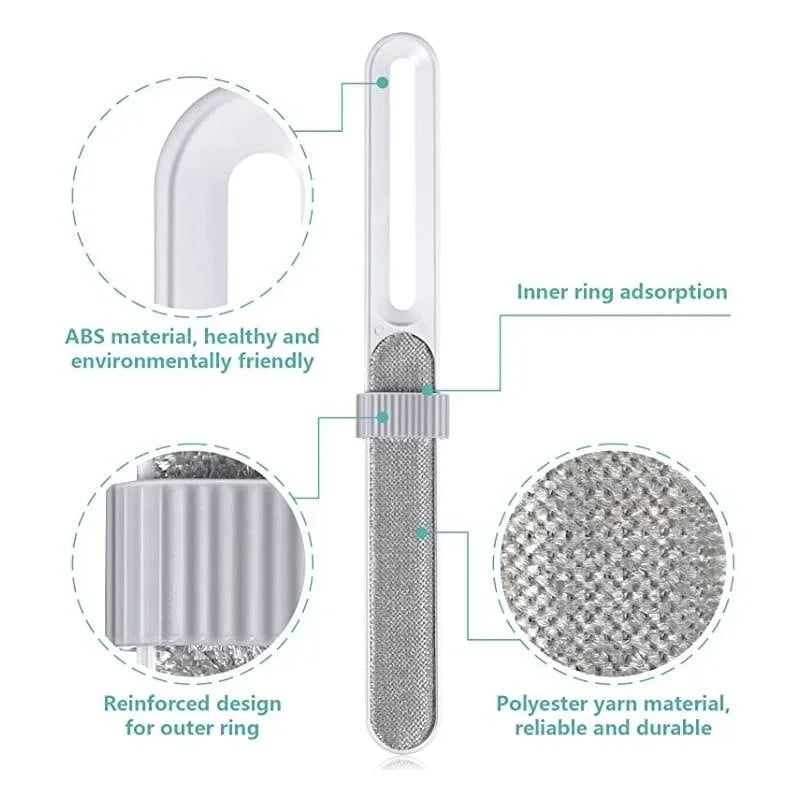 Double-Sided Electrostatic Lint & Pet Hair Remover Brush