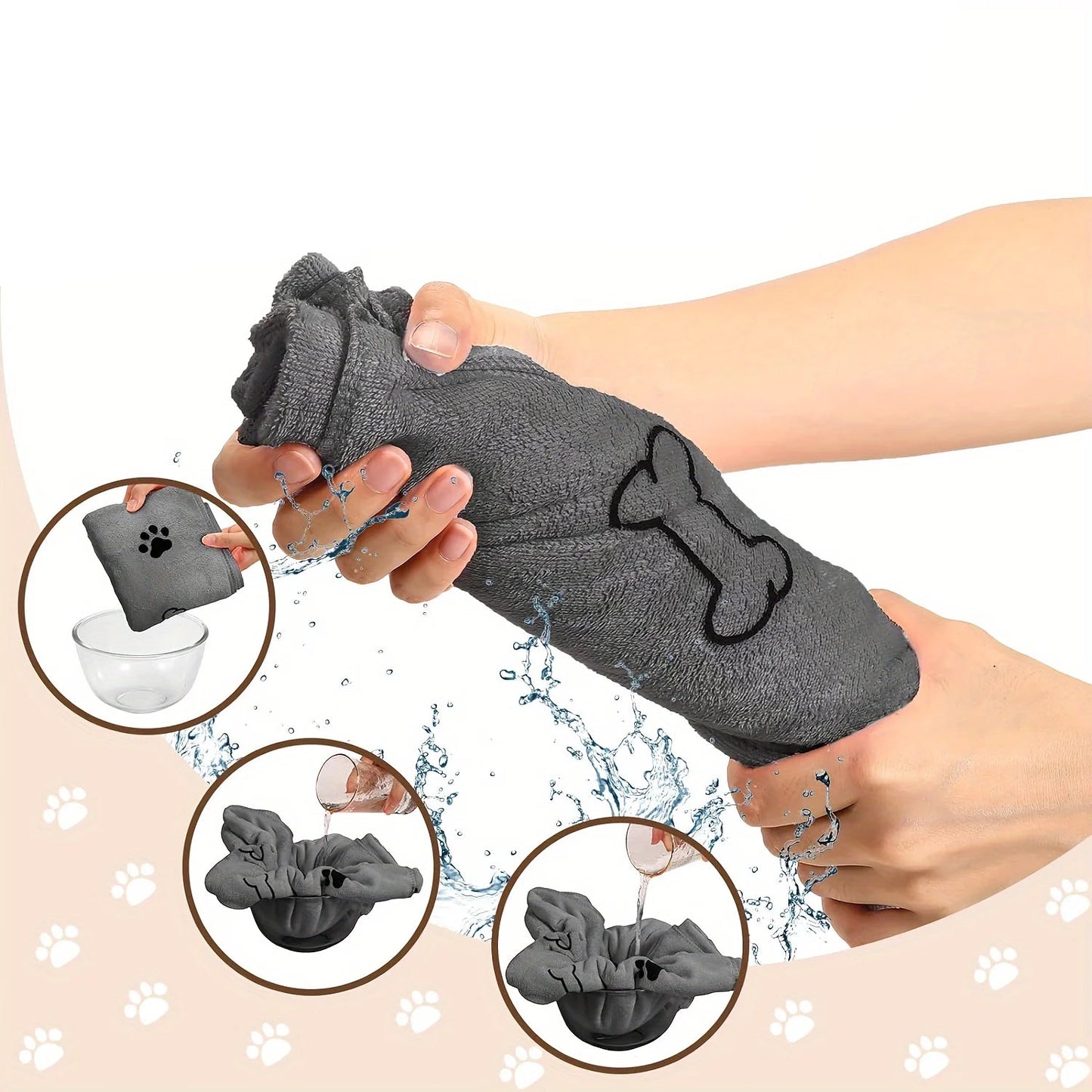 Quick-Drying Microfiber Dog Towel for Pets
