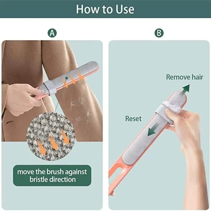 Double-Sided Electrostatic Lint & Pet Hair Remover Brush