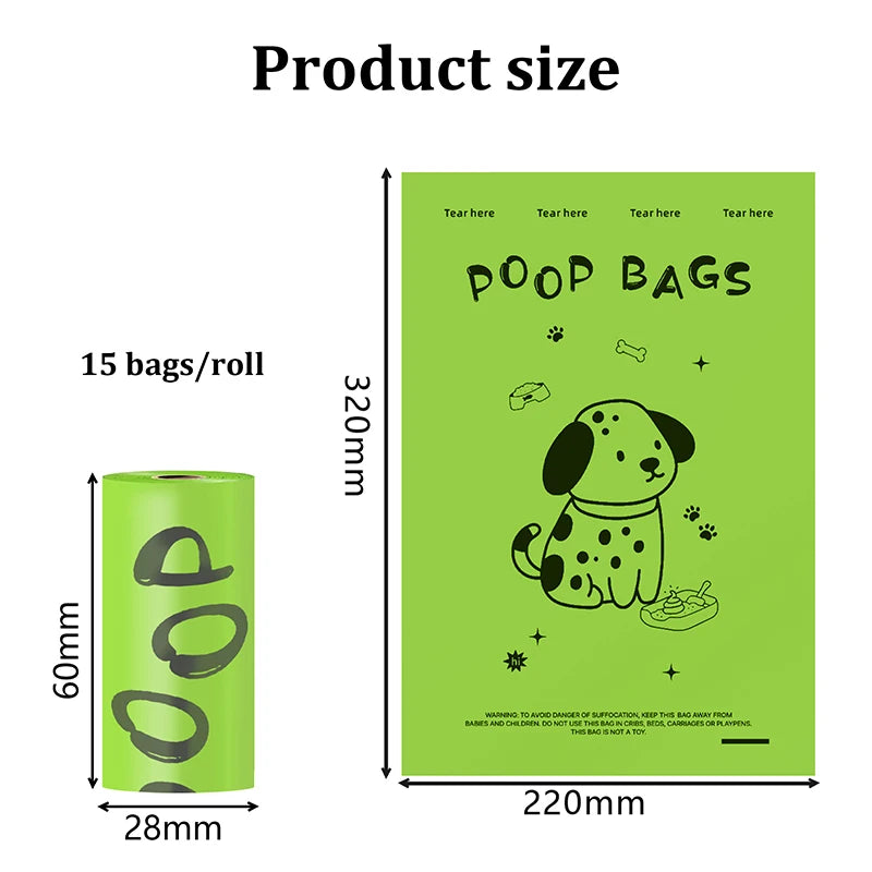 Biodegradable Lavender-Scented Dog Poop Bags with Holder