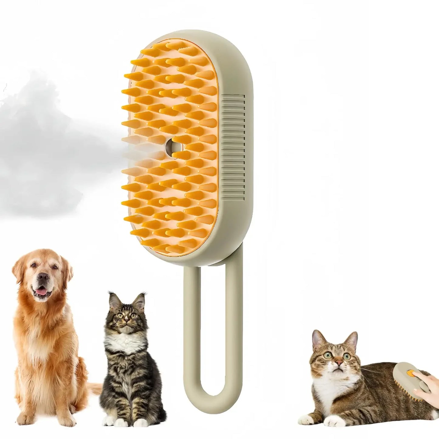 3-in-1 Steam Spray Pet Grooming Massage Brush