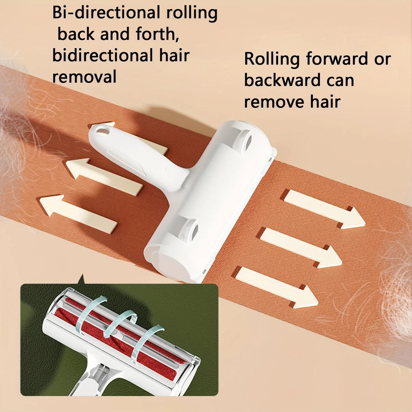 Reusable Pet Hair Remover Roller for Furniture & Clothes