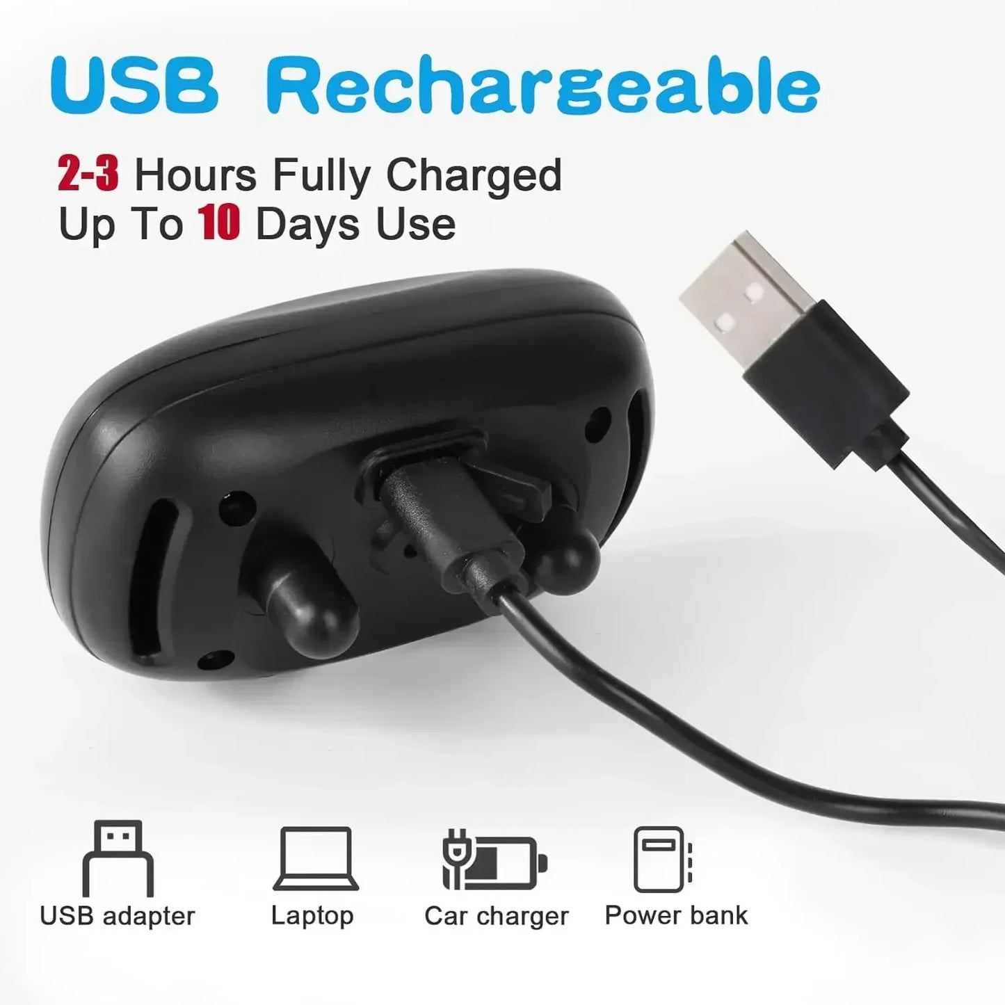 USB Rechargeable Ultrasonic Anti Bark Dog Training Collar