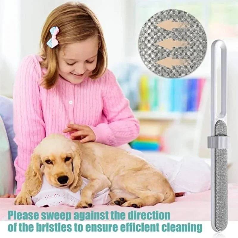 Double-Sided Electrostatic Lint & Pet Hair Remover Brush