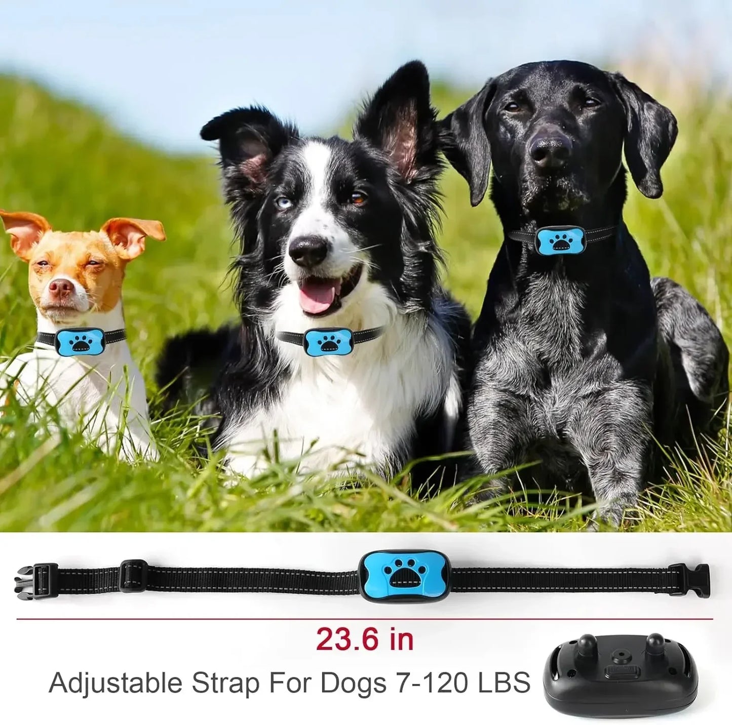 USB Rechargeable Ultrasonic Anti Bark Dog Training Collar