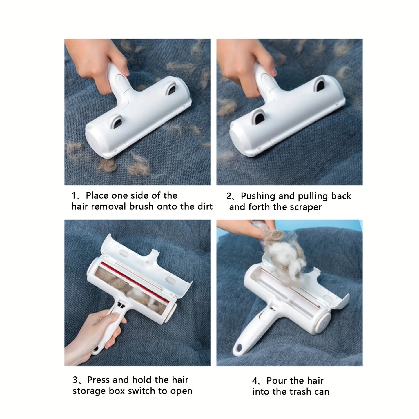 Reusable Pet Hair Remover Roller for Furniture & Clothes